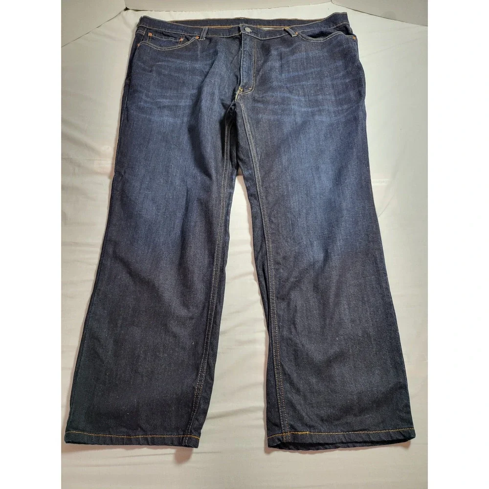 Levis 541 Athletic Taper Jeans Mens 48x29 Dark Blue Denim Cotton Stretch Classic